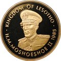 Монета 1 лоти 1985 25 лет правления Короля Мошоешо II Золото Лесото