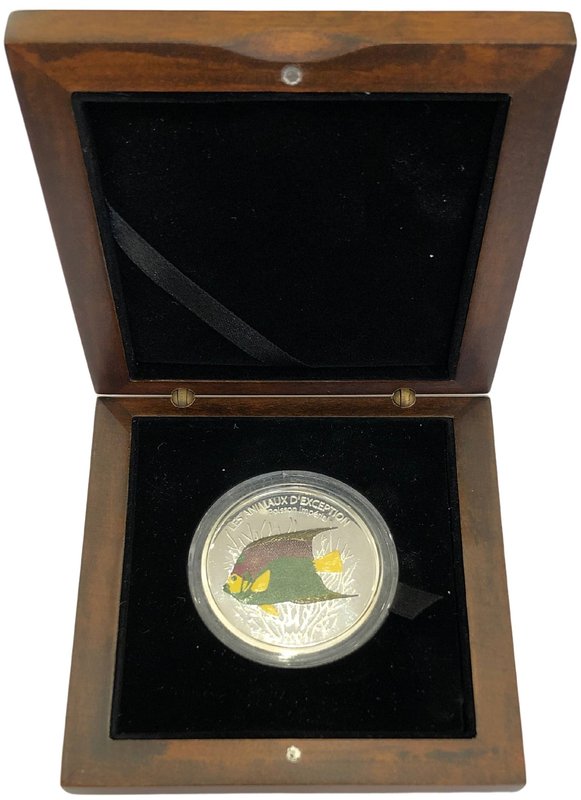 Монета 10 франков 2004 Императорский ангел Исчезающий вид рыб Конго