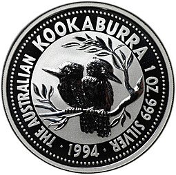 фото для Монета 1 доллар 1994 Австралийская Кукабара (Кукабарра) Австралия Аверс