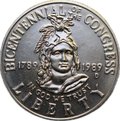 Монета 50 центов (1/2 доллара) 1989 D 200 лет Конгрессу США