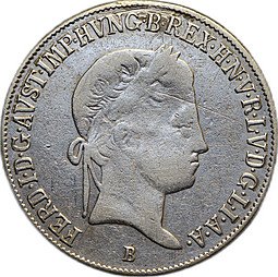 фото для Монета 20 крейцеров 1840 Венгрия Аверс