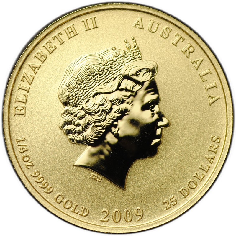 Монета 25 долларов 2009 Год быка Лунар Австралия
