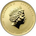 Монета 25 долларов 2009 Год быка Лунар Австралия