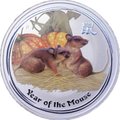 Монета 1 доллар 2008 Год Мыши/крысы Лунар 2 цветная Австралия