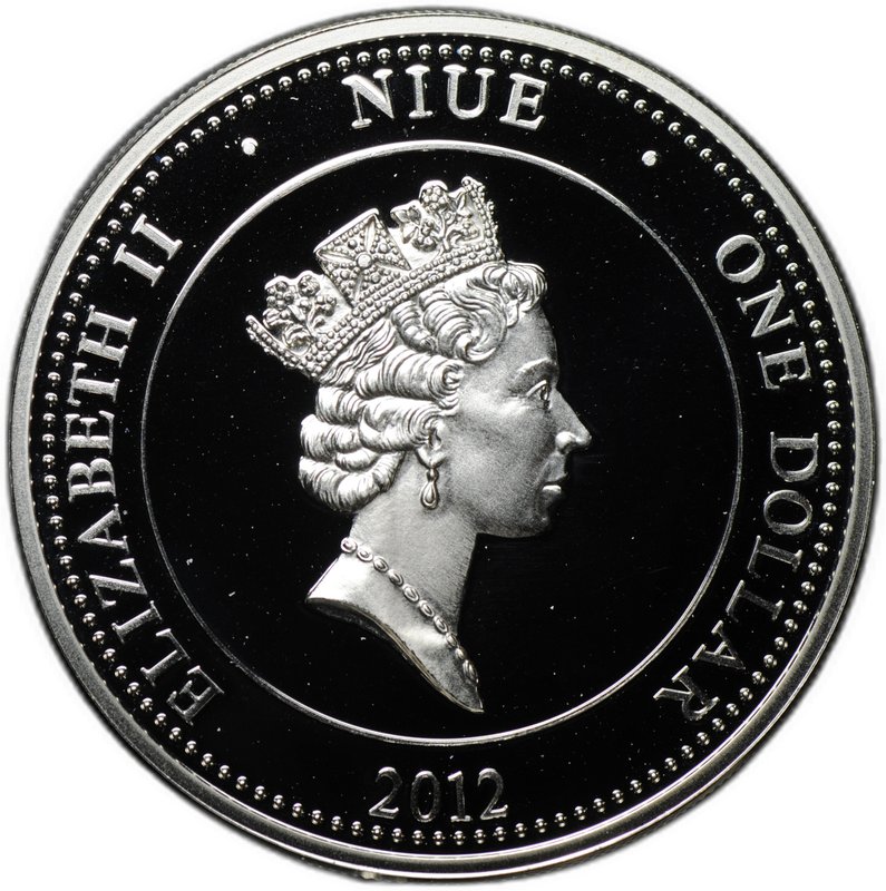 Монета 1 доллар 2012 Кузбасс уголь Ниуэ
