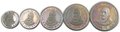 Набор монет 5, 10, 25, 50 сентаво, 1 кордоба 1972 PROOF Никарагуа