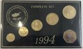 Набор монет 1, 2, 5, 10, 20, 50 центов 1994 Кипр