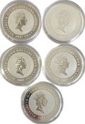 Набор 2 доллара 2007 Великие мотоциклы 1930-х Острова Кука 5 монет
