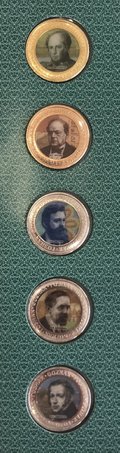 Набор жетонов 2018 ММД пламет 200 лет Гознаку: Бетанкур, Якоби, Орлов, Билибин, Рейхель