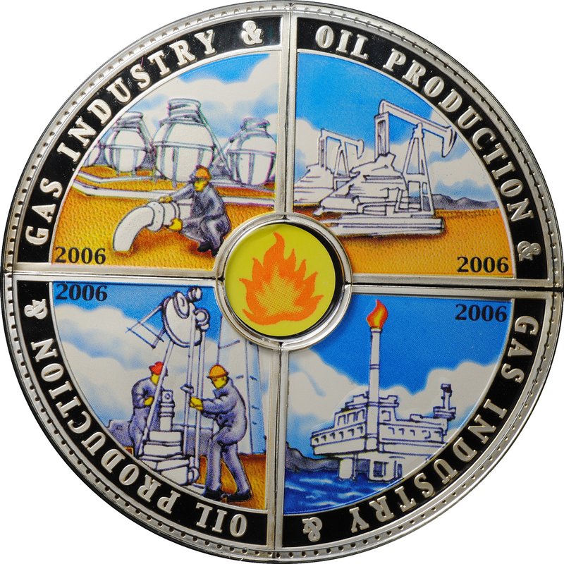 Набор 50 центов 2006 Нефтяная и газовая промышленность Нефть, Газ Острова Кука 4 монеты