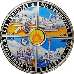 фото для Набор 50 центов 2006 Нефтяная и газовая промышленность Нефть, Газ Острова Кука 4 монеты Аверс