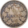 Монета 1/2 марки 1915 A Германия