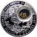 Монета 2 доллара 2013 На Удачу - Золотая рыбка Ниуэ