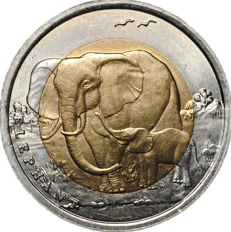 Монета 1 лира 2009 Слон Красная книга Турция