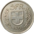 Монета 5 франков 1974 Швейцария