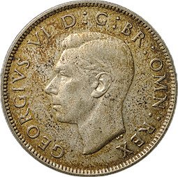фото для Монета 2 шиллинга (флорин) 1945 Великобритания Аверс