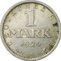 Монета 1 марка 1924 A Германия