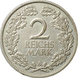фото для Монета 2 рейхсмарки 1926 A Германия Аверс
