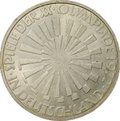 Монета 10 марок 1972 J Олимпиада Мюнхен Эмблема "In München" Германия ФРГ