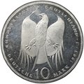Монета 10 марок 1993 J Роберт Кох 150 лет со дня рождения Германия