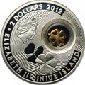 Монета 2 доллара 2012 Удача - Четырехлистный клевер Ниуэ