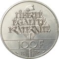 Монета 100 франков 1986 100 лет Статуе Свободы серебро Франция