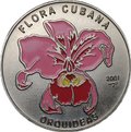 Монета 1 песо 2001 Орхидея розовая Куба