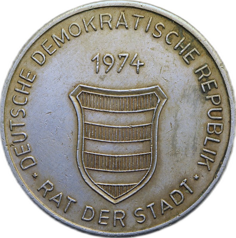 Жетон Фестиваль замков 10 Burgfestspiele Querfurt 1974 Германия ГДР