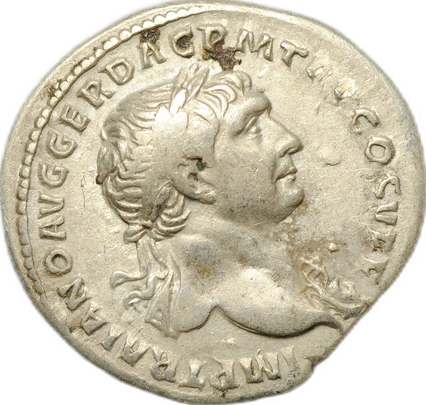 Монета Денарий 103-104 Траян (98-117) Марс Римская Империя