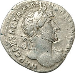 фото для Монета Денарий 119-122 Адриан (117-138) Рома Римская Империя Аверс