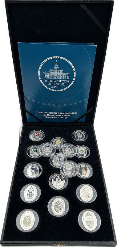 Набор Императорская коллекция Карла Фаберже Шедевры ювелирного искусства Яйца 18 медалей