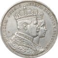 Монета 1 талер 1861 Коронация Вильгельма I и Августы Пруссия Германия