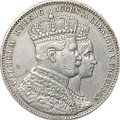 Монета 1 талер 1861 Коронация Вильгельма I и Августы Пруссия Германия