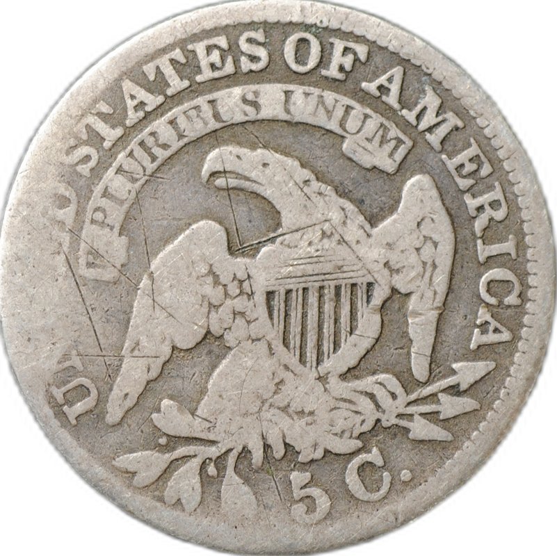 Монета 5 центов 1830 Liberty Cap Half Dime США