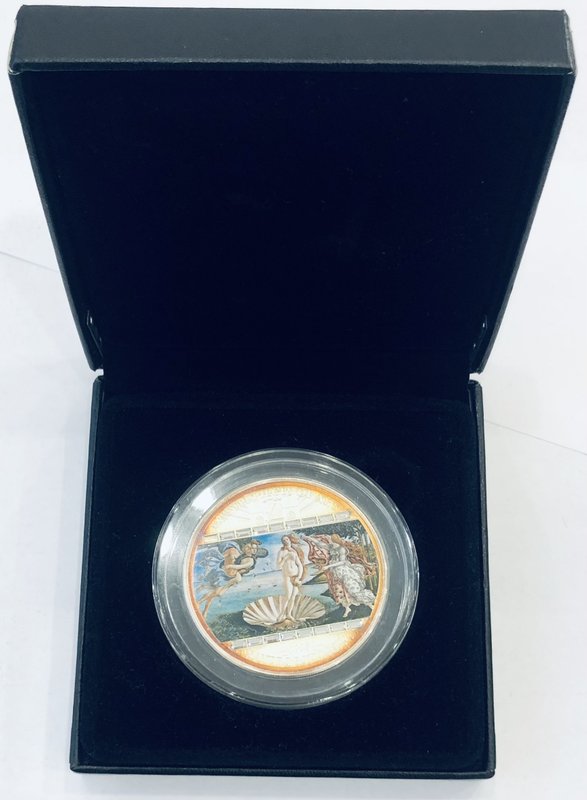 Монета 20 долларов 2008 Шедевры искусства Сандро Боттичелли Рождение Венеры Острова Кука