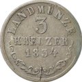 Монета 3 крейцера 1834 Саксен-Мейнинген
