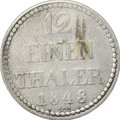 Монета 1/12 талера 1848 Мекленбург-Шверин
