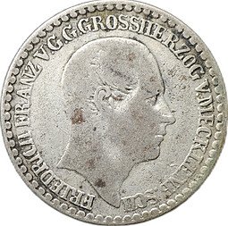 фото для Монета 1/12 талера 1848 Мекленбург-Шверин Аверс