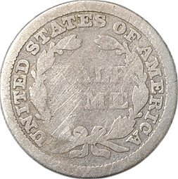 фото для Монета 1/2 дайма 1853 Стрелки около даты США Аверс