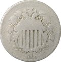 Монета 5 центов 1869 Щит Союза США