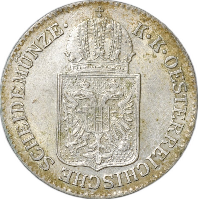 Монета 6 крейцеров 1849 A - Вена Австрия