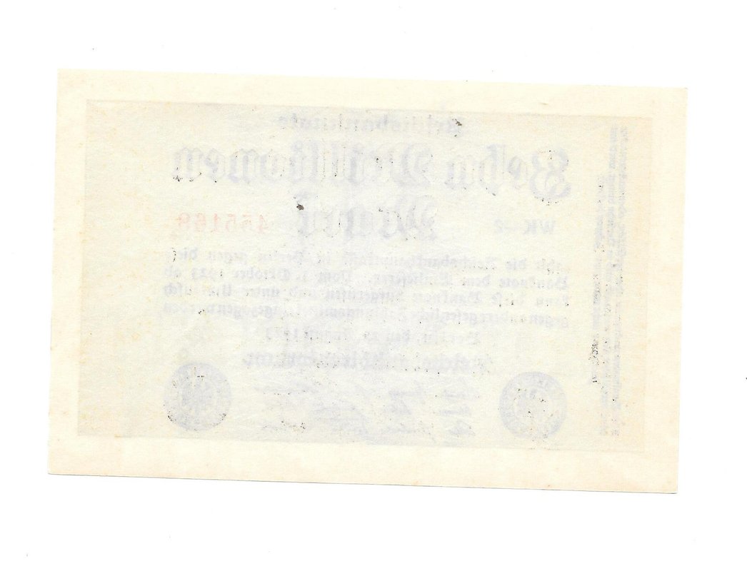 Банкнота 10000000 марок 1923 (10 миллионов) Германия Веймарская республика 22 августа