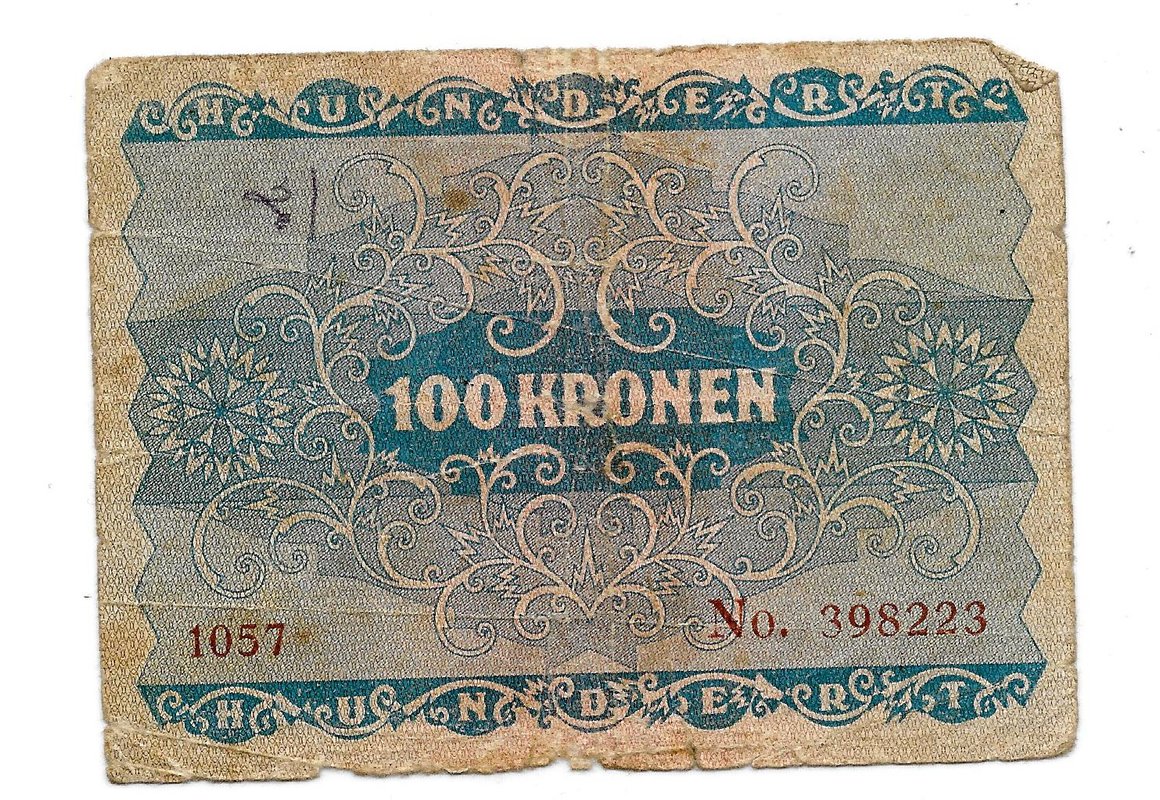 Банкнота 100 крон 1922 Австрия