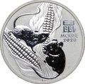 Монета 1 доллар 2020 Год мыши Лунар 3 Австралия