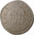 Монета 1/12 талера 1692 Йохан Георг IV Саксония-Альбертин