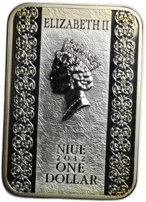 Монета 1 доллар 2012 Святая Ксения Петербургская Ниуэ