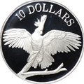 Монета 10 долларов 1990 Какаду Австралия