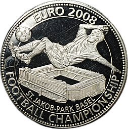 фото для Монета 100 лир 2003 Чемпионат Европы по футболу 2008 года - Санкт-Якоб-парк Мальтийский орден Аверс