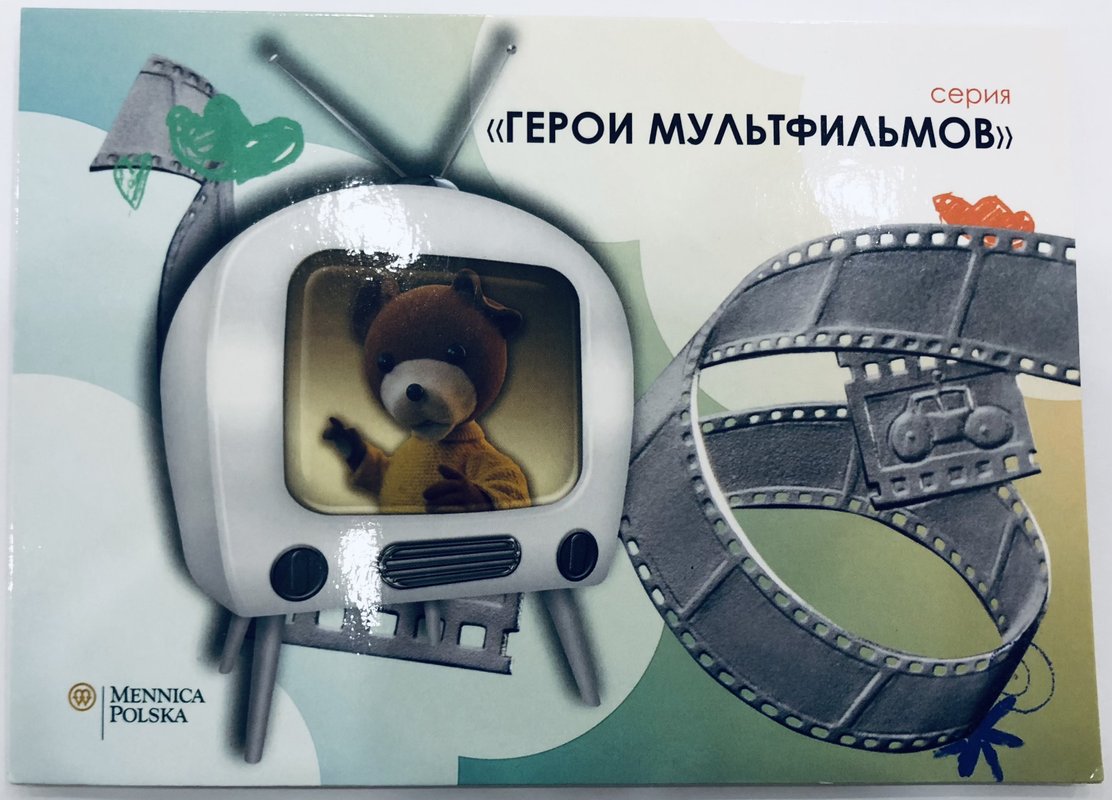 Монета 1 доллар 2010 Герои мультфильмов - Мишка Ушастик Ниуэ