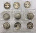 Полный набор медалей 300-летие Российского военно-морского флота Межнумизматика выпуск 1-3